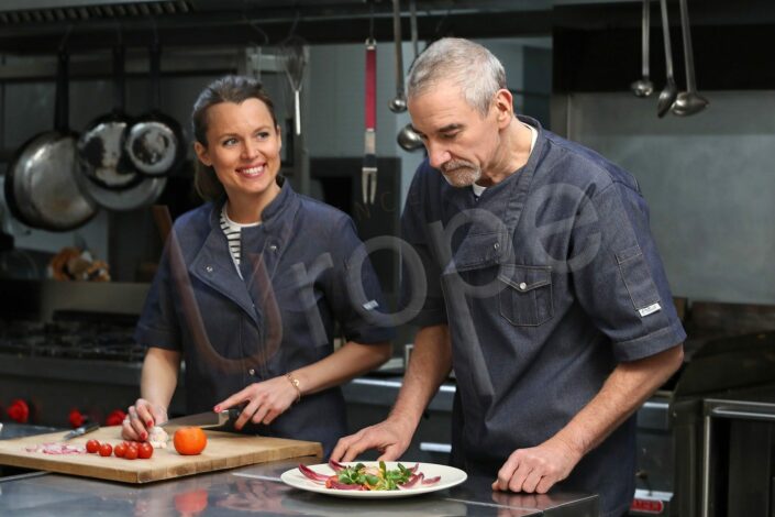 Photo de cuisiniers en tenue Manelli Denim