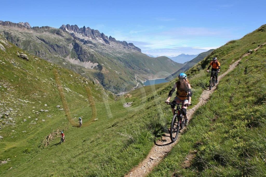 Image de descente en VTT à l'Alpe d'Huez