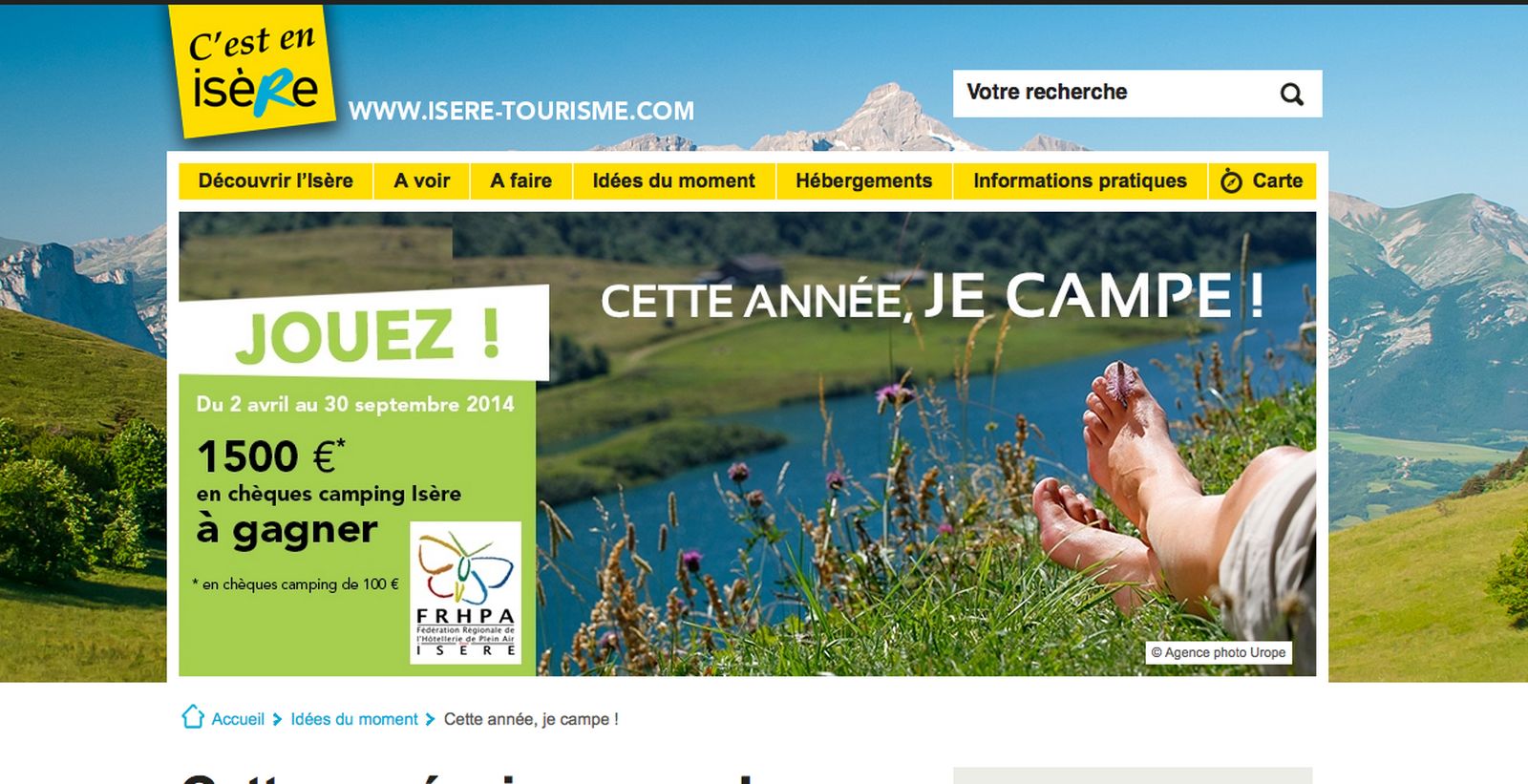 Photo Reflex de l'Agence Urope sur le site internet d'Isère Tourisme