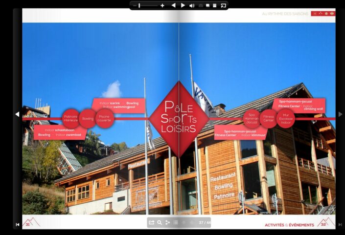 Visuel d'un bâtiment d'architecture sur le magazine de la station de ski de Vaujany