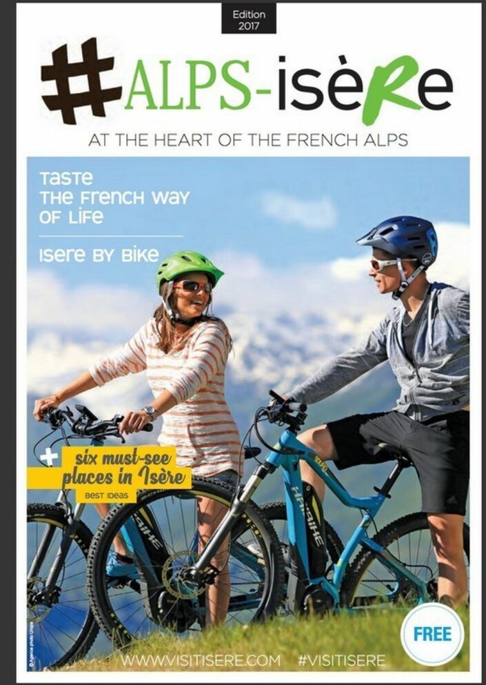 Magazine périodique Alps Isère avec des images Urope de VTT
